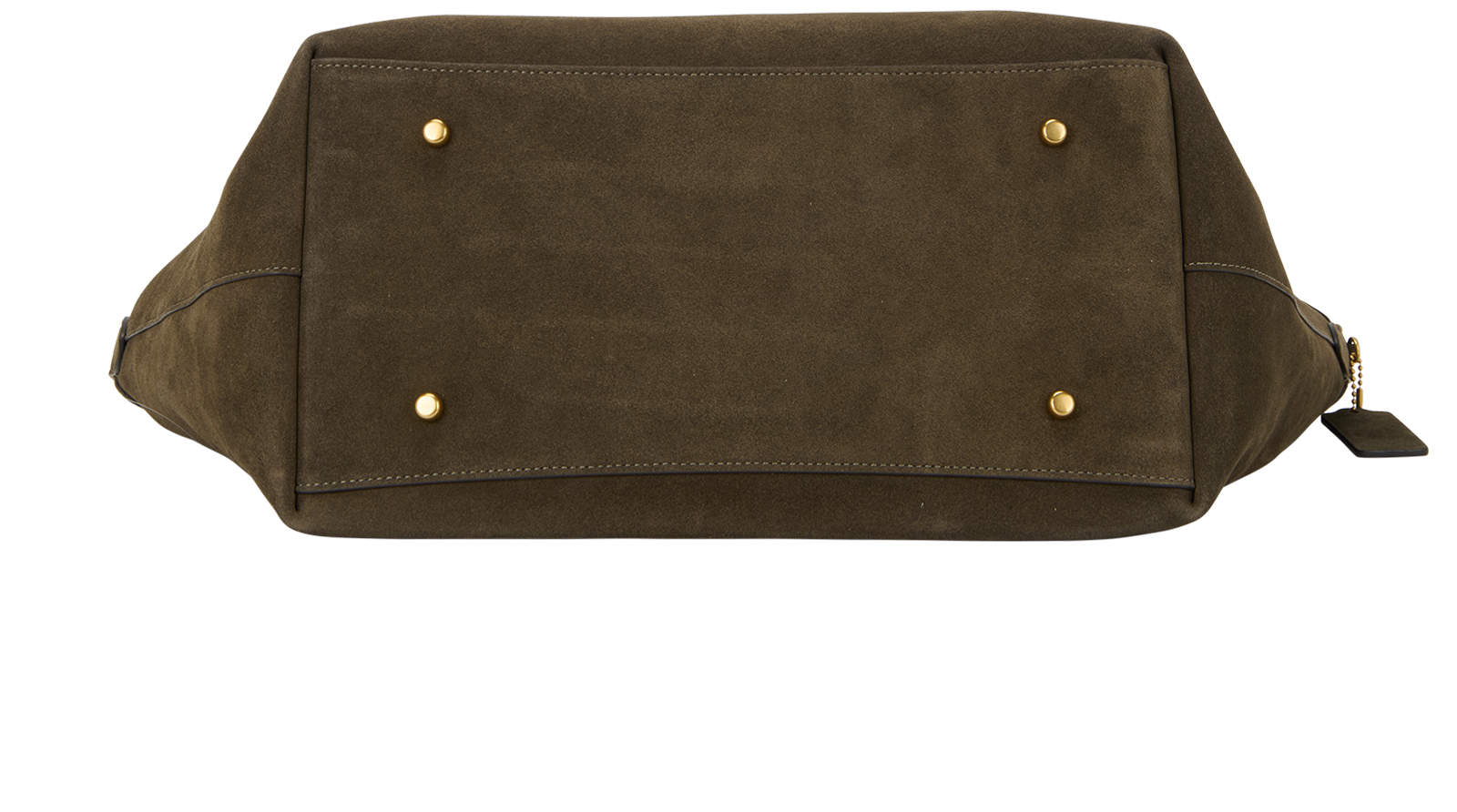 Gramercy Tote, &pound;275, Handbags, Green, Suede, Top view